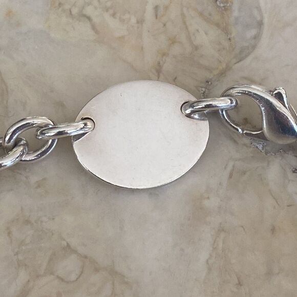 Tiffany & Co. Return To Tiffany Oval Tag Chunky Rolo Link Necklace 925 Sterling - Picture 7 of 12